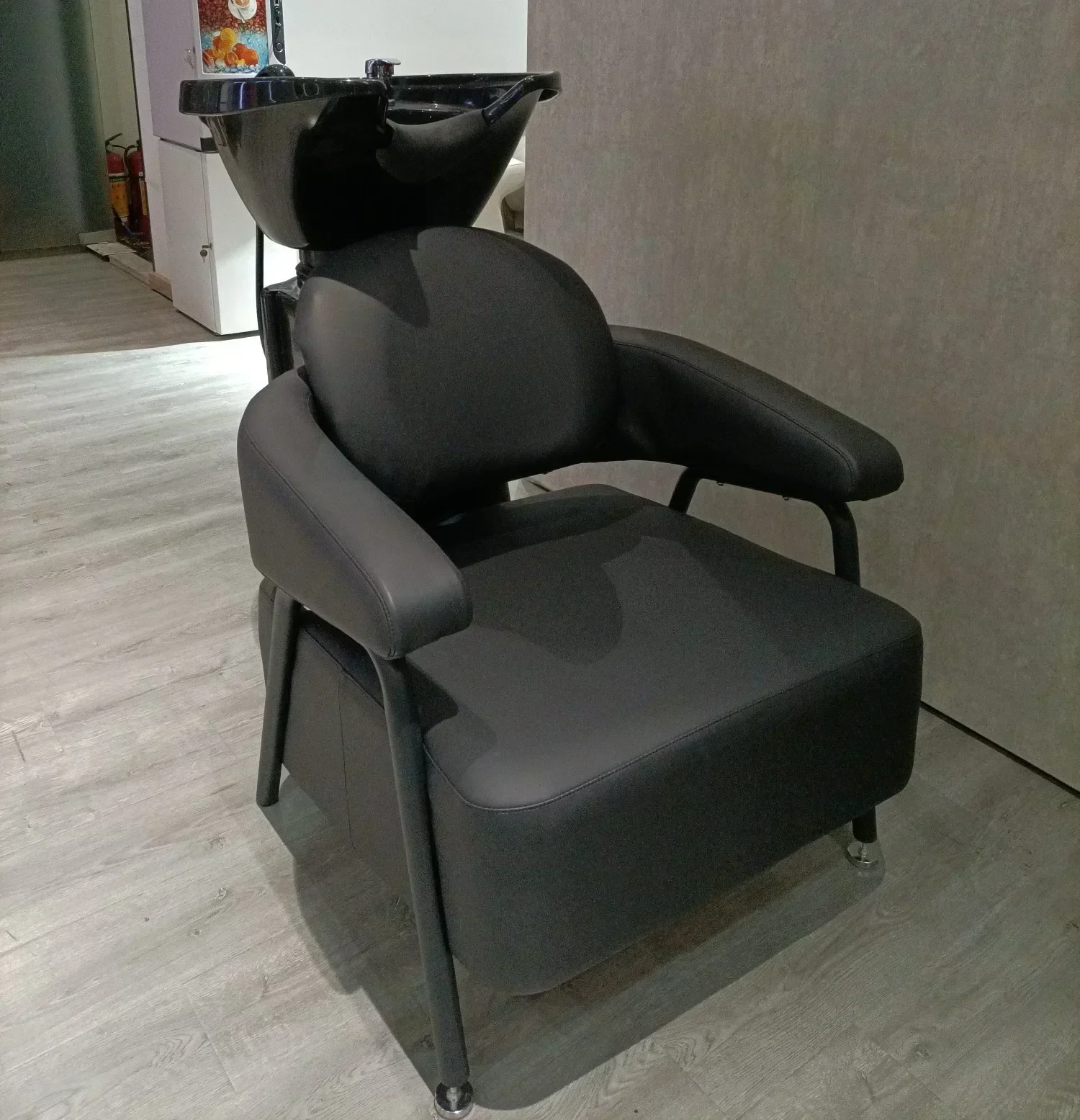 

New style beauty salon furniture sets shampoo bed hair salon washing chair with plastic basin