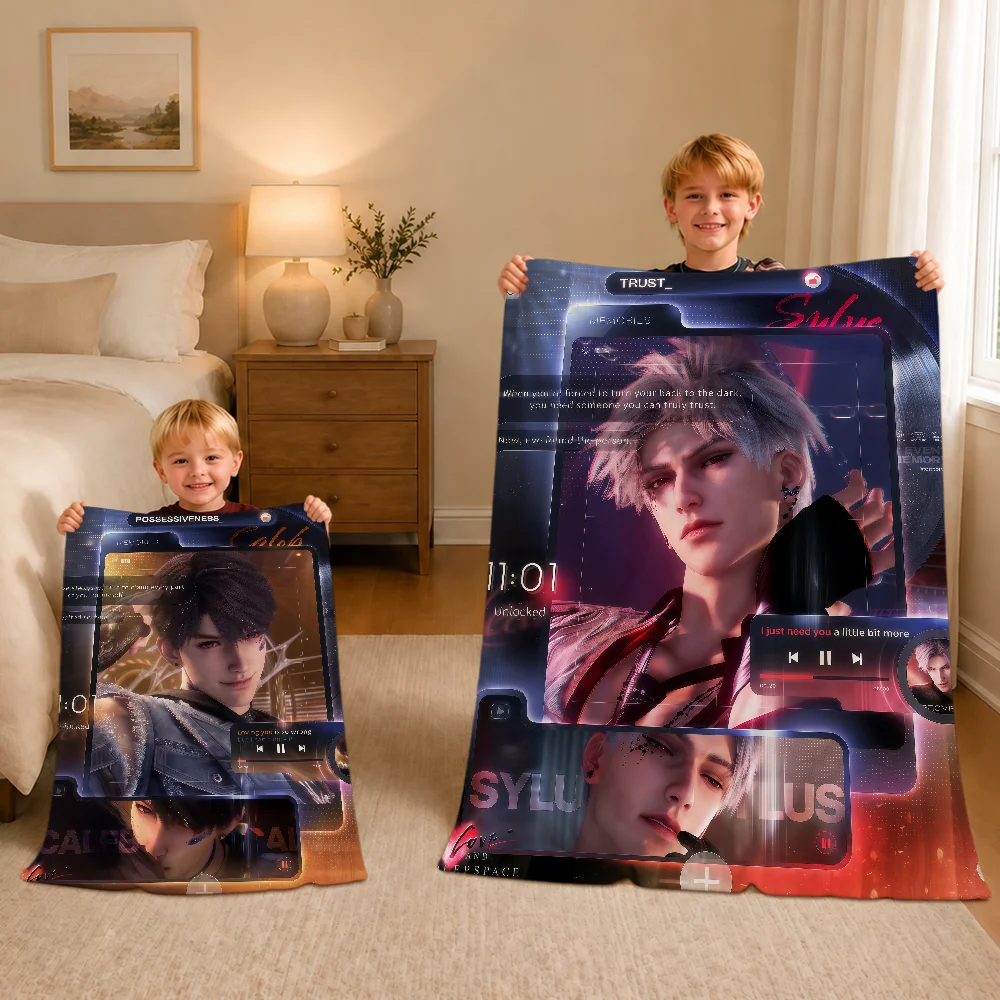 Sylus Zayne Caleb Love Deepspace Blanket Warm Soft Plush Blanket Sofa Living Room Nap Home Bedroom Travel Gift Flannel Pet Hogar