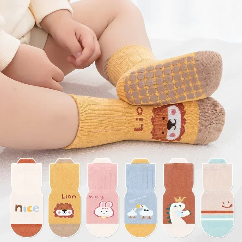 Spring Autumn Children Kids Anti-slip Long Socks Cartoon Soft Baby Toddler Home Trampoline Socks Boys Girls School Sports Socks