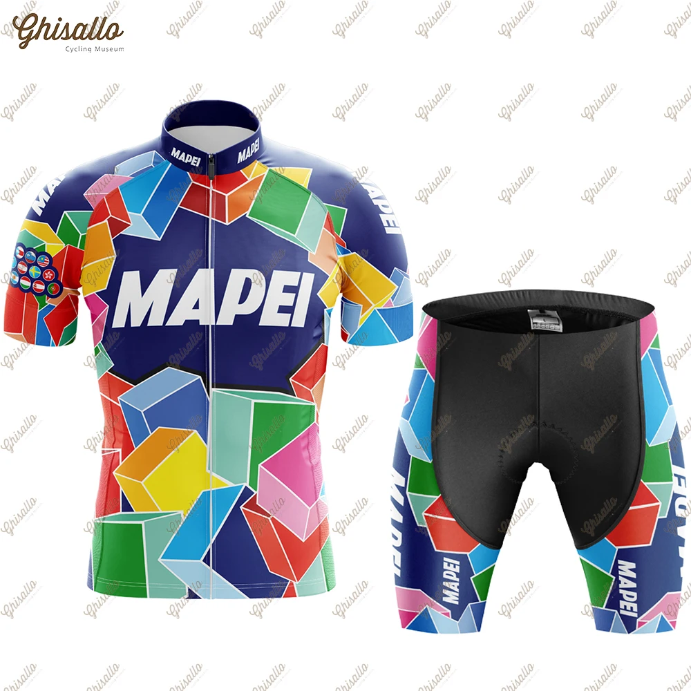 Triathlon Team Cycling Jersey Set for Men, Road Bike Equipment, Bicycle Shirt, Quick Dry Clothing, Shorts, Retro, 2023