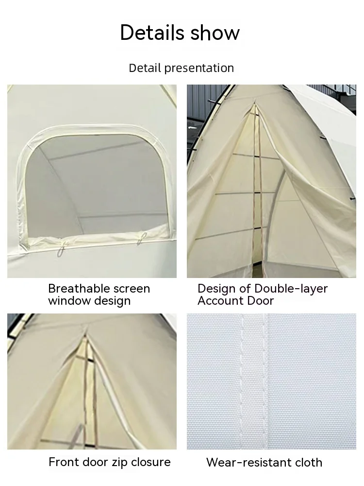 Outdoor Coat-Shaped Wild Luxury Camp Hotel Tent Thickened Rooftop Restaurant Tent Weatherproof Camping Equipment Canopy