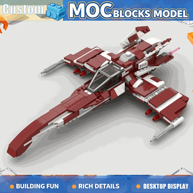 364PCS Space Fighter Jet Model Custom Puzzle DIY Building Blocks Creative Battle Scene Collection Educational Toy Festival Gift