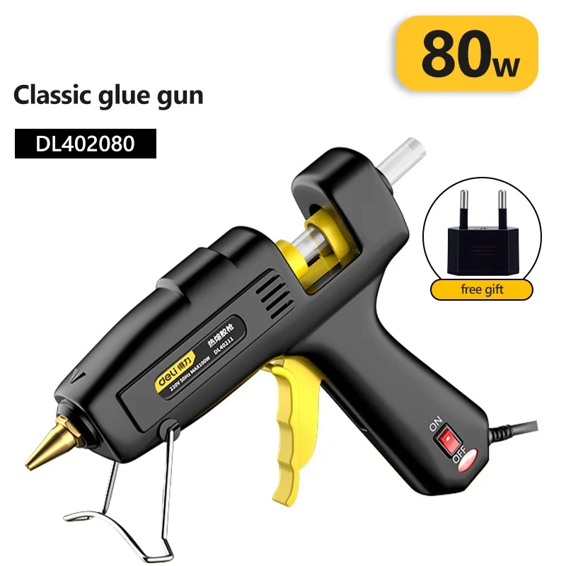 

80W Hot Melt Glue Gun with 11MM Transparent Glue Stick Mini Gun Home Electric Heat Temperature Gun Repair Tool Special Stick Set