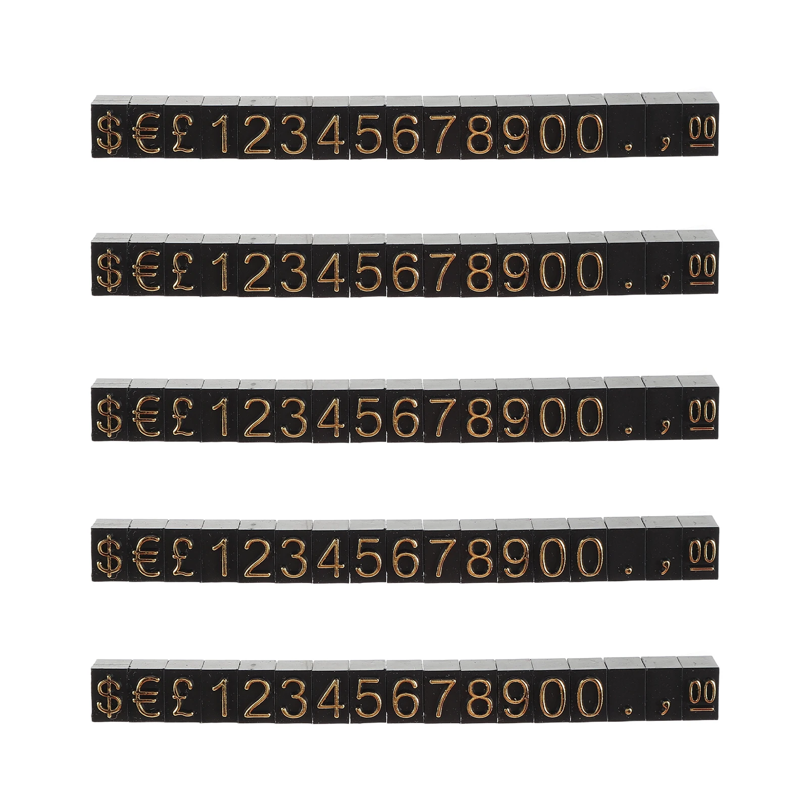 

5 set Gold Shop Price Display Cubes Flexible Combination Jewelry Price Tags Plastic Retail Display Stands For Store Counter