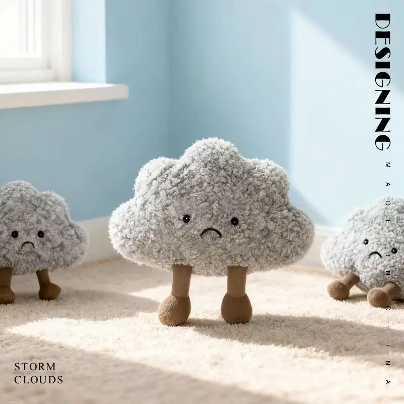 16/42/52cm Cartoon Dark Cloud Doll Cute Plush Toys Backpack Pendant Dark Cloud Ornament Decoration Pillow Kawaii Girlfriend Gift