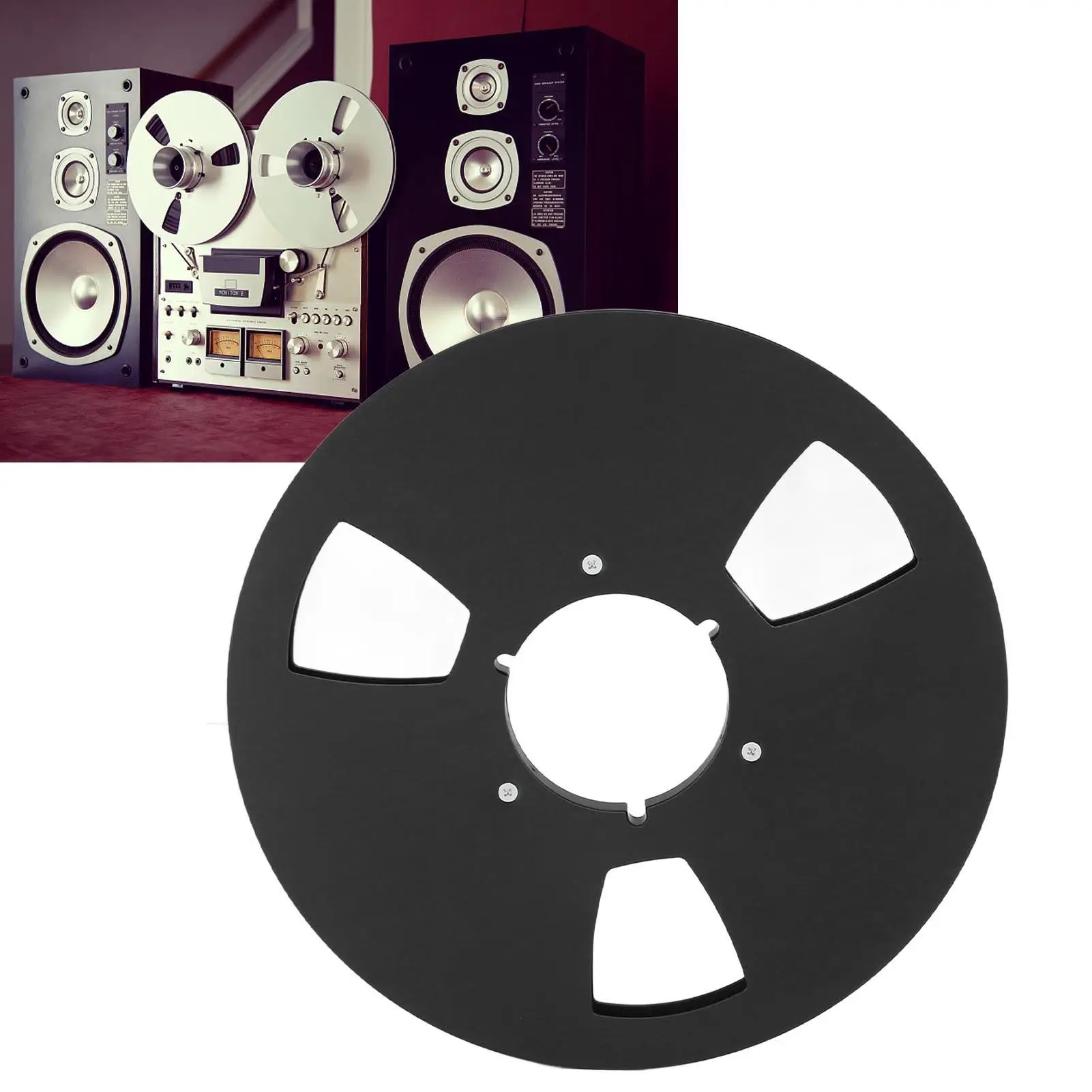 for 1 .5 Inch Empty Tape Reel - Open Takeup Reel with 3 Holes for Easy Installation - Compatible with for 1 /4 Inch Tapes