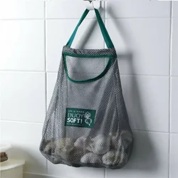 Plastic Bag Breathable Mesh Net Grocery Bag Holder Organizer Kitchen Wall Onion Vegetable Hanging Mount Storage Dispenser