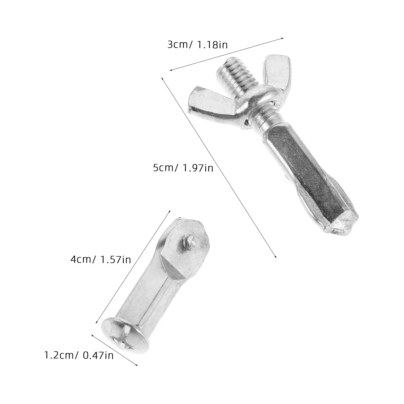 5Set Hacksaw Frame Repair Kit High Strength Steel Tension Bolts Wing Nuts for Woodworking Metalworking DIY Hand Tool Parts