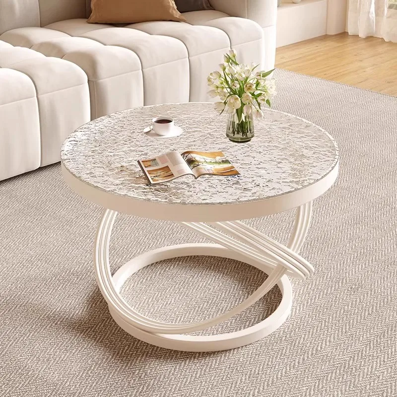 xx-Extravagant Modern Tempered Glass Tea Table with Marble Top and Metal Frame Small Size for Coffee & Home Use*