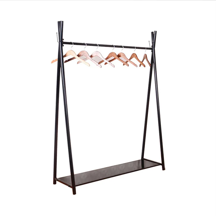 

Factory direct sales, simple wrought iron floor-to-ceiling hangers, men's and children's clothing stores, clothing hangers