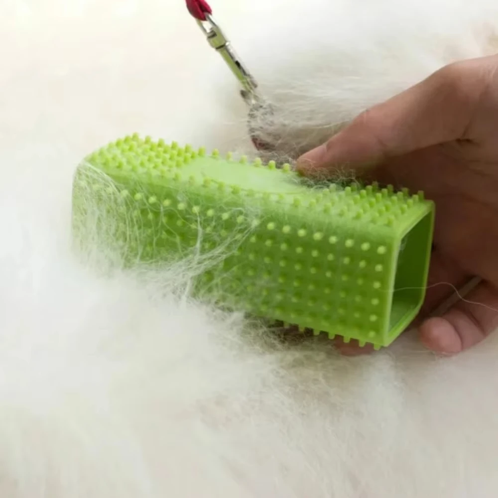 Silikon-Hohlbürste zur Entfernung von Hundehaaren für Autos, Möbel, Teppiche und Kleidung - Reinigungsbürste für Hunde und Haustierzubehör – Detail 6