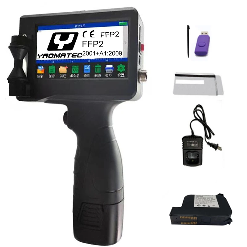 X300 English 12.7mm image picture QR code serial number portable mask printer hand jet handheld thermal inkjet TIJ printer