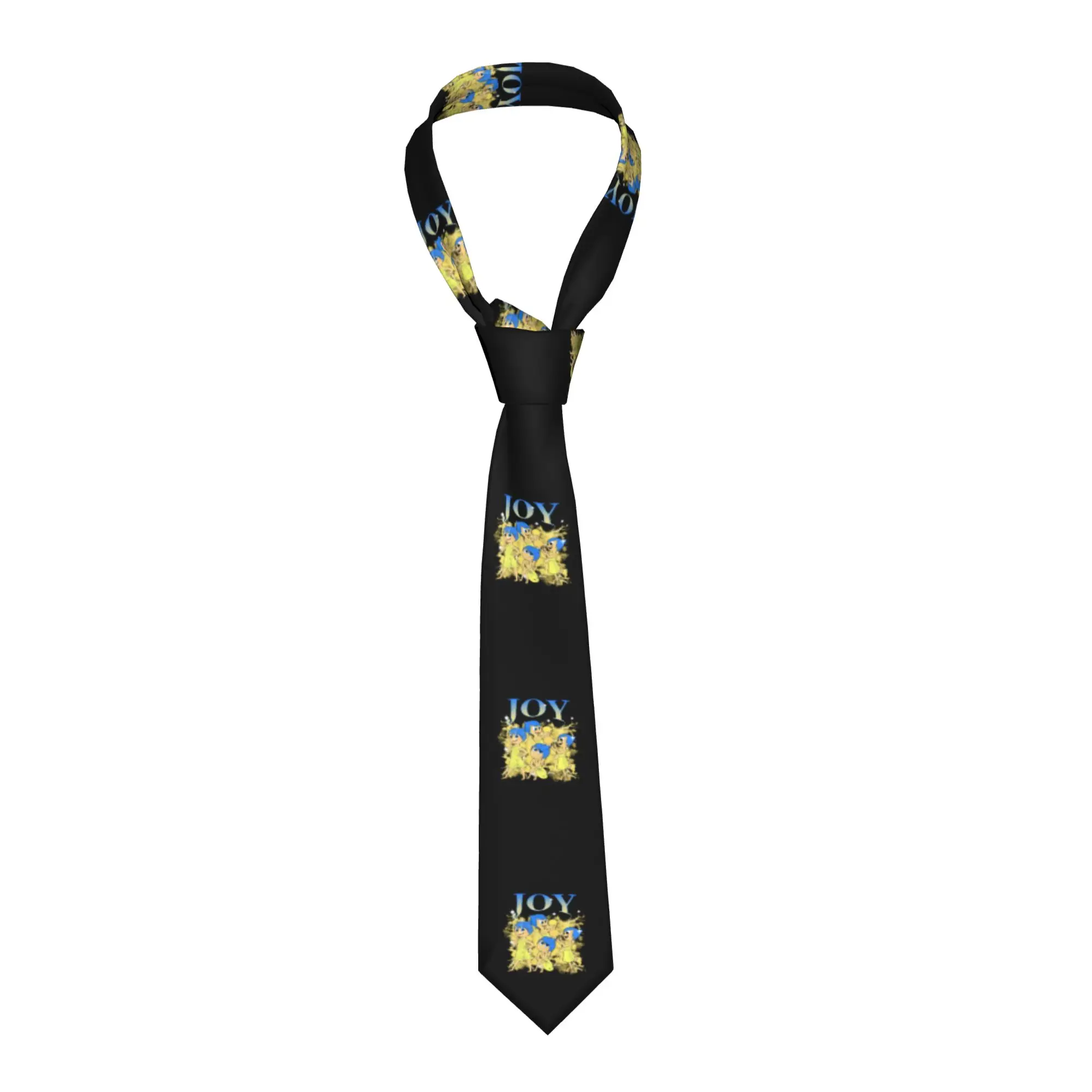 

Формальный галстук с аниме-принтом JOY Inside Out для свадьбы, мужской, на заказ, с мультяшным рисунком