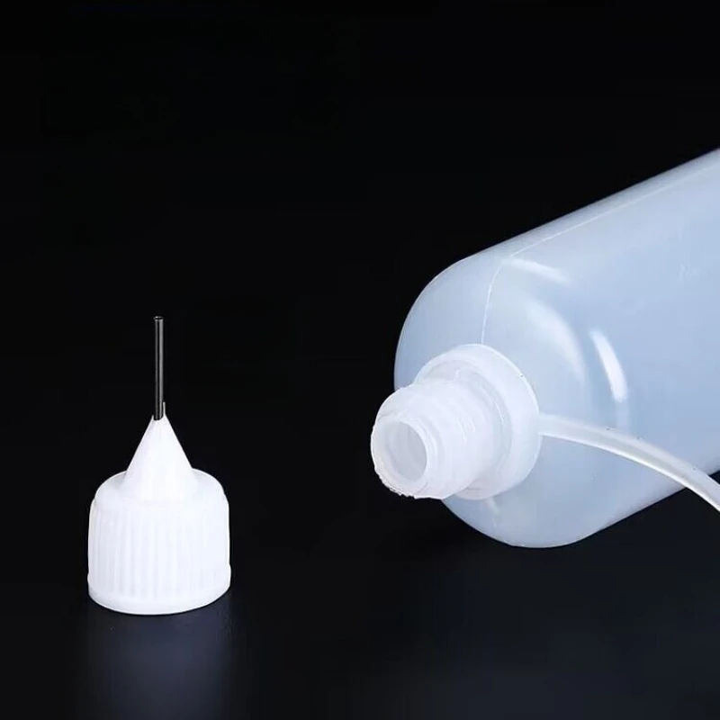 1/3/5 szt. 5ml-100ml Plastikowe Przezroczyste Butelki z Igłą do Kleju Puste Butelki z Kroplomierzem Precyzyjny Aplikator do Kleju DIY
