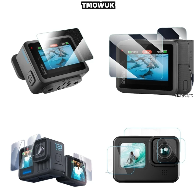 

For GoPro Hero 13 Anti Blue Light Privacy Protector - Tempered Glass 9H Scratch Resistant Full Cover