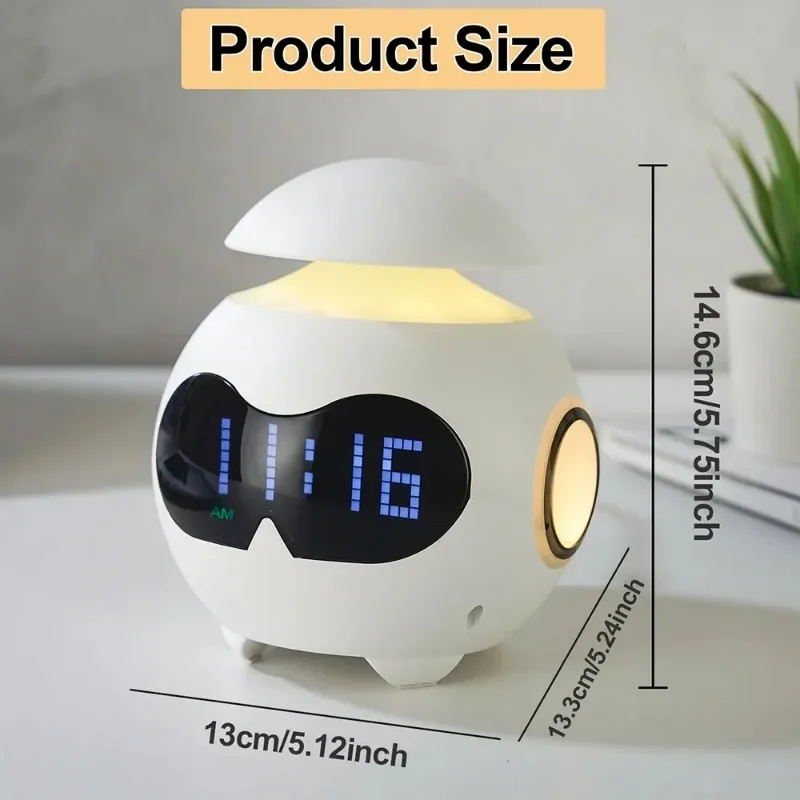 New Smart Wake Up Light Emotion Alarm Clock Wireless HIFI Level Sound Bluetooth Speaker LED Display Digital Clock Nightlight