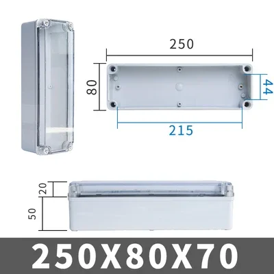 250*80*70 transparent waterproof junction box