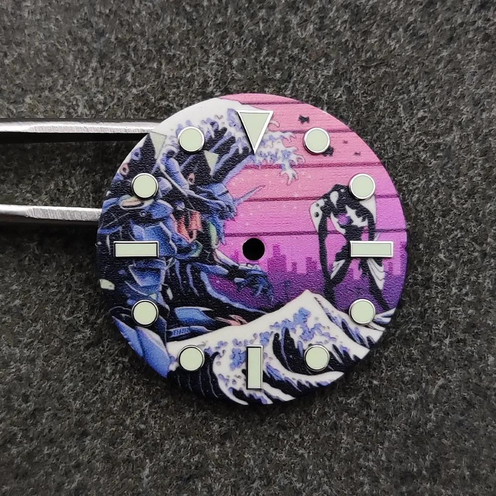 2025 신형 28.5mm 야광 다이얼, 40mm 남성용 명품 비즈니스 시계 교체용 NH35 NH36 4R 기계식 무브먼트 호환