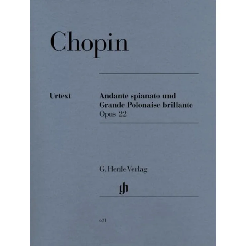 HN631 شوبان AndantePolonaise E Flat Major Op 22 Fryderyk CHOPIN G Henle Verlag 9790201806310 Book #1