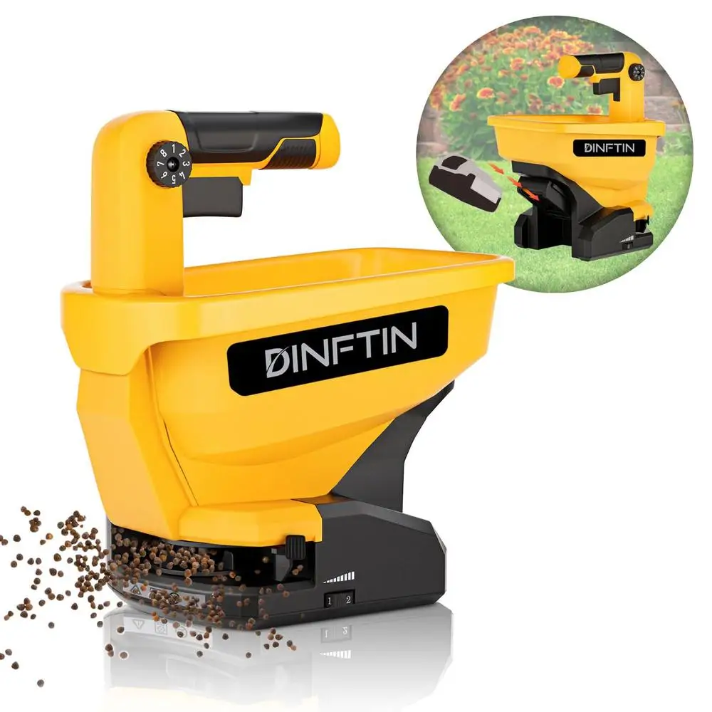 Handheld Battery Operated Seeder Dewalt 20V/60V Li-ion Battery Compatible Year-Round Spreader Grass Seeds & Rock Salt