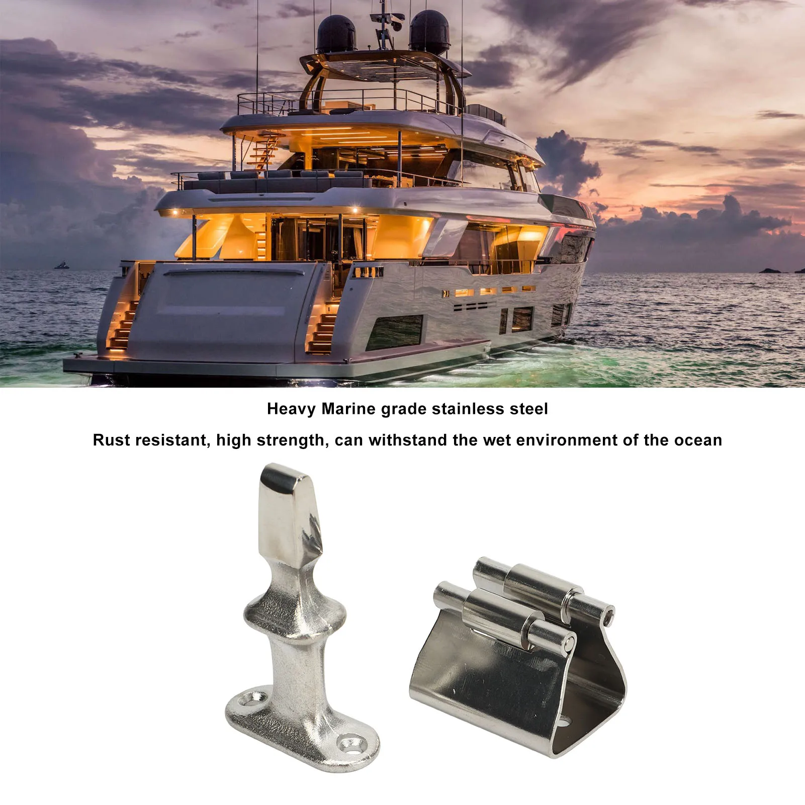 Door Stopper Catch and Holder Heavy Duty Marine Grade Stainless Steel Hardware Exquisite for Boat Yacht RV Boat Door Holder