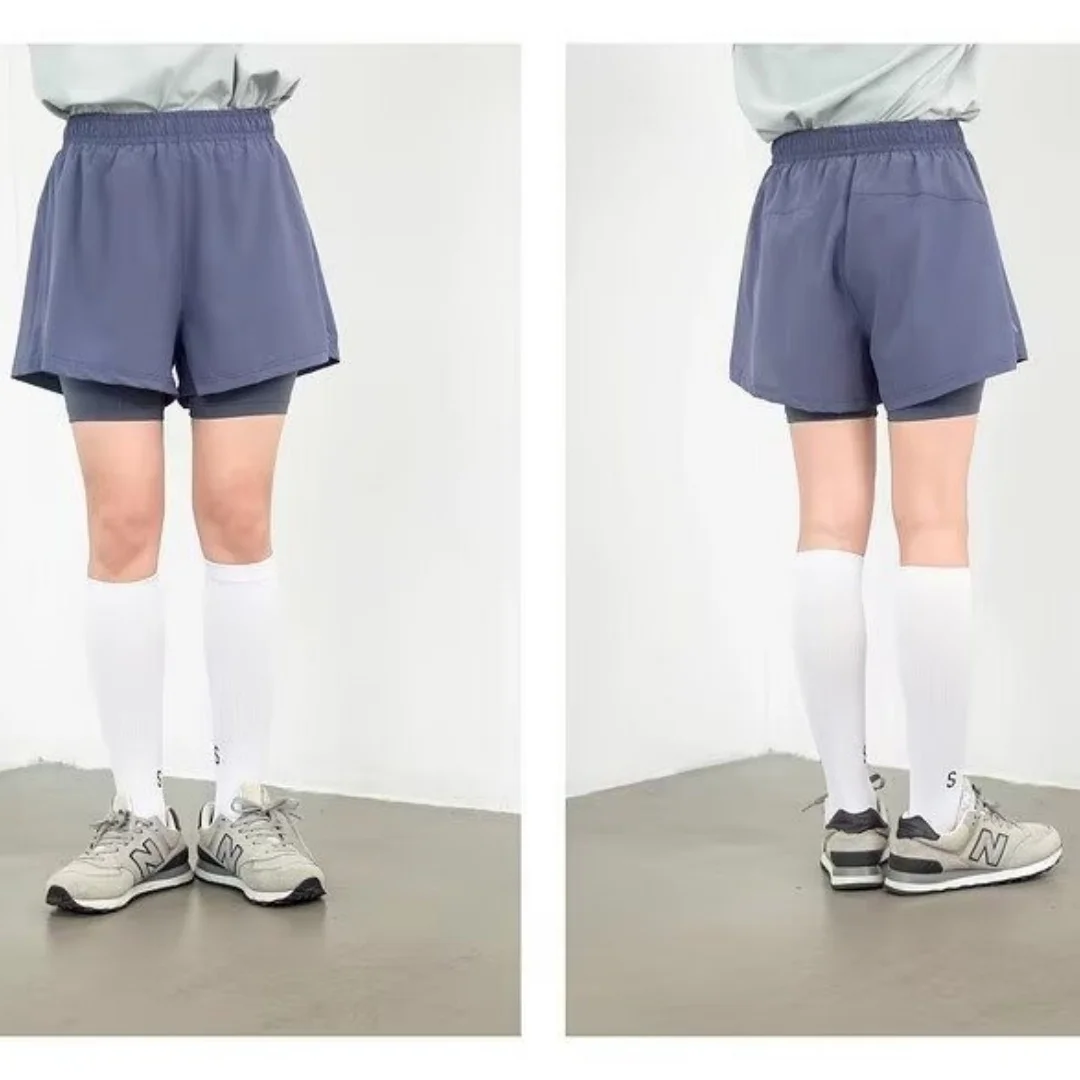 

Новые спортивные шорты-трансформеры 2026 года, имитирующие двухслойные, дышащие, для активного отдыха, быстросохнущие, для йоги, пятичетвертые штаны для мужчин