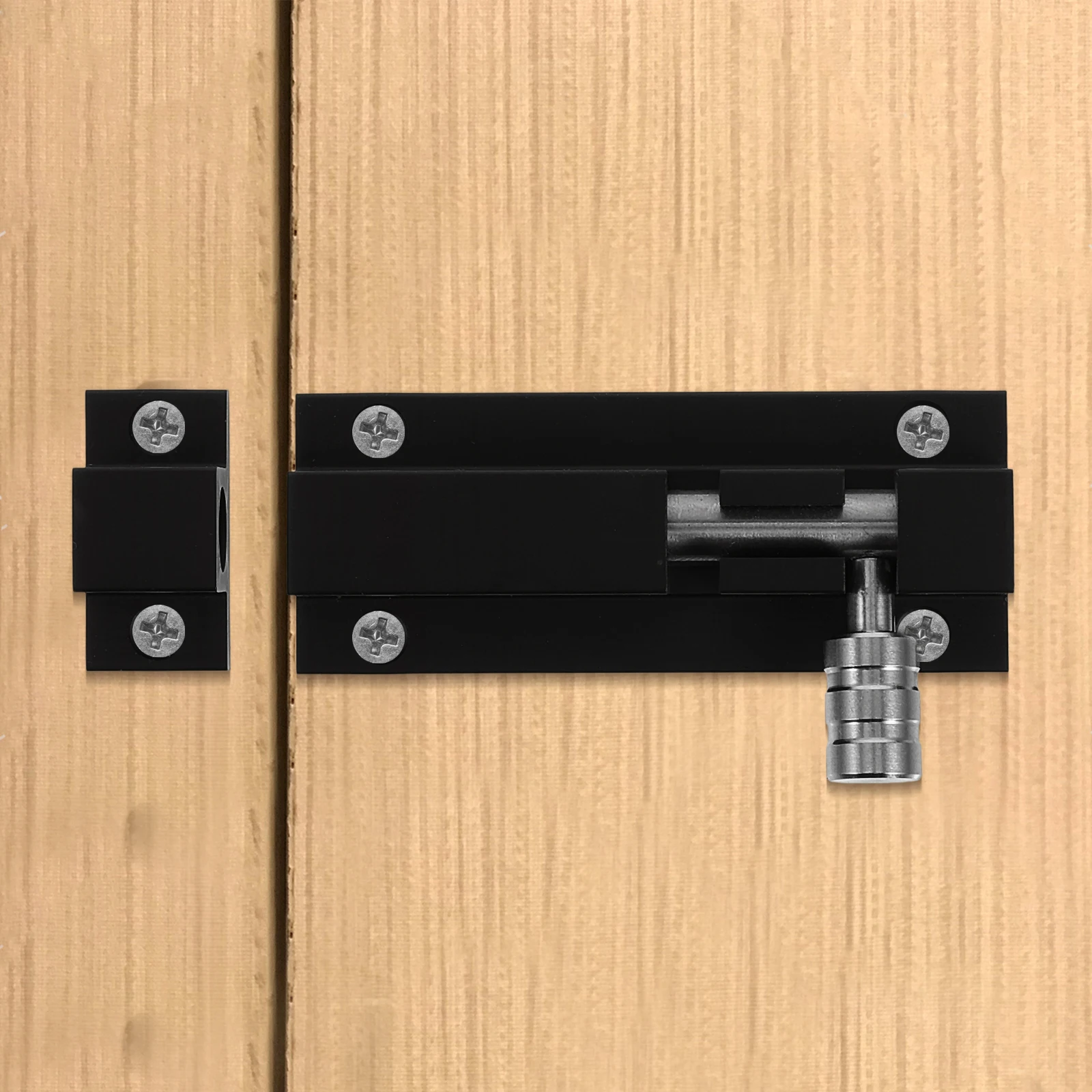 

Door Lock Latch Black Baby Safety Shutter Front Reinforcement Security Bolt Anti Theft Sliding Gate Barrel Pcs