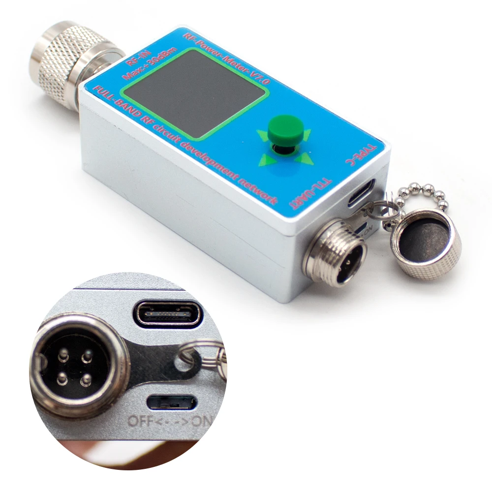 10GHz LCD RF Power Meter Set V7 N-Type Type-C USB ad alte prestazioni Full-band RF Circuit Development Network comunicazione seriale