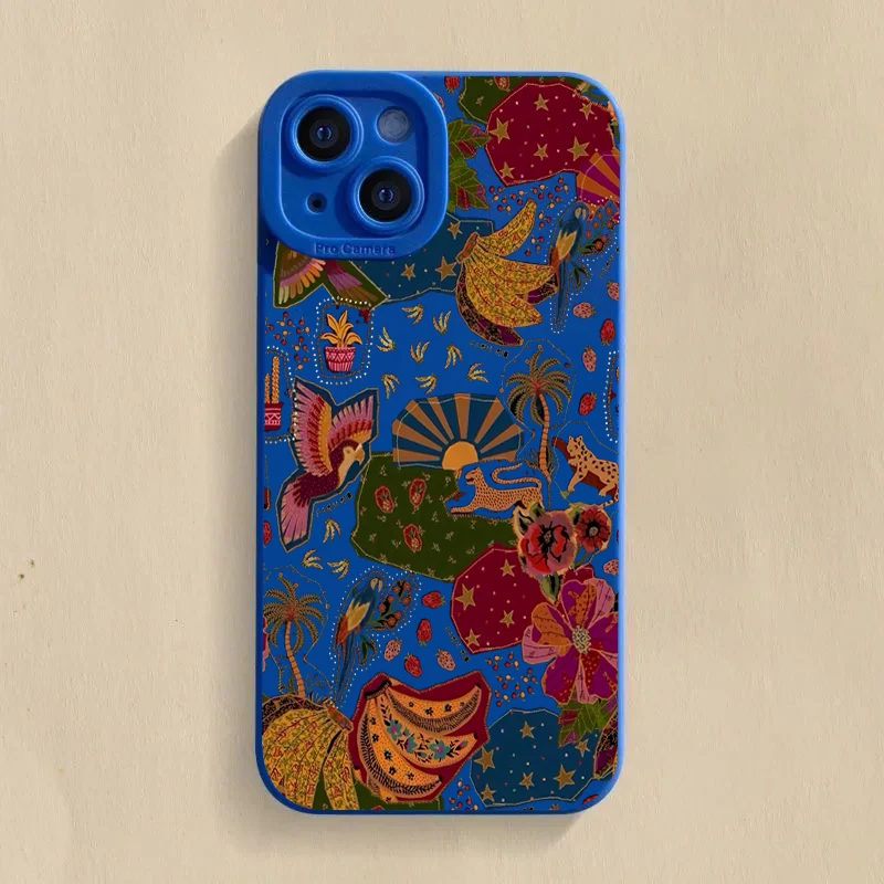 Floral Leopard Eyes Phone Case For Samsung Galaxy S26 S25 Ultra S24 S23 PlusA35 A36 S21 S22 A55 A56 A16  A53 A54 Anti-fall Cover - view 3