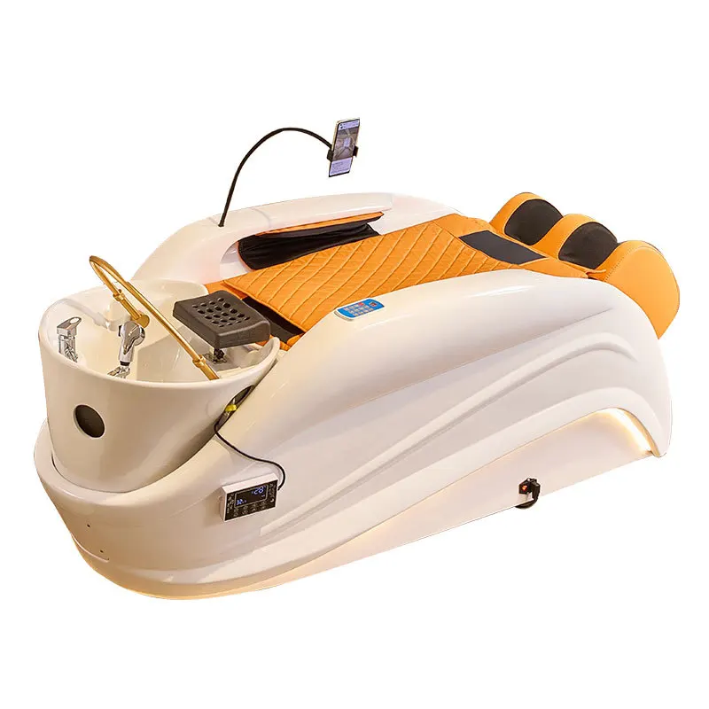Automatic electric massage shampoo bed barber shop special hair flush hair salon fumigation water