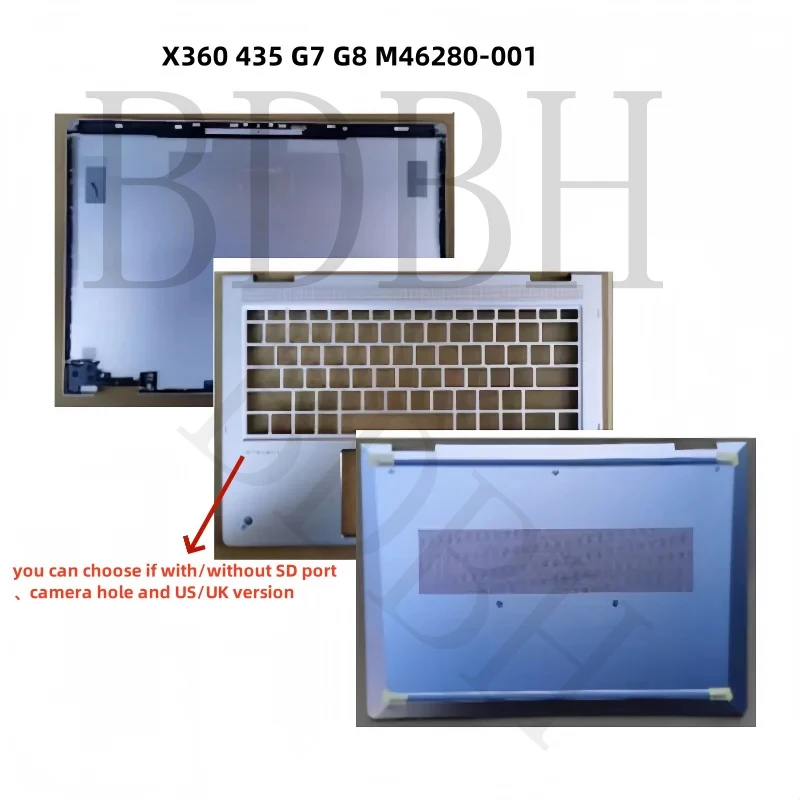 New Laptop LCD Back Cover Palmrest Bottom Base Cover For HP ProBook X360 435 G7 G8 M46280-001