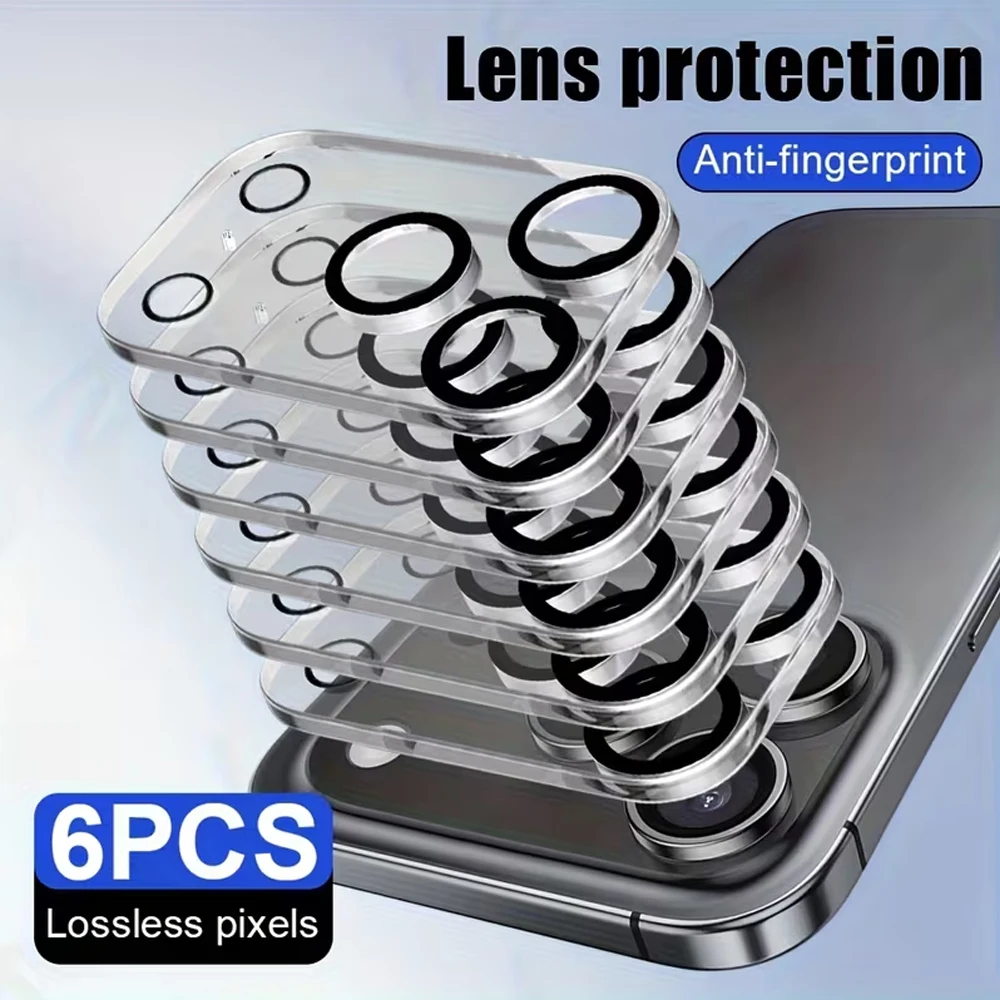

6Pcs Camera Lens Protector Glass For iPhone 17 Pro Max 17 Air Camera Protective Glass HD Scratch Resistant Shatter Resistant