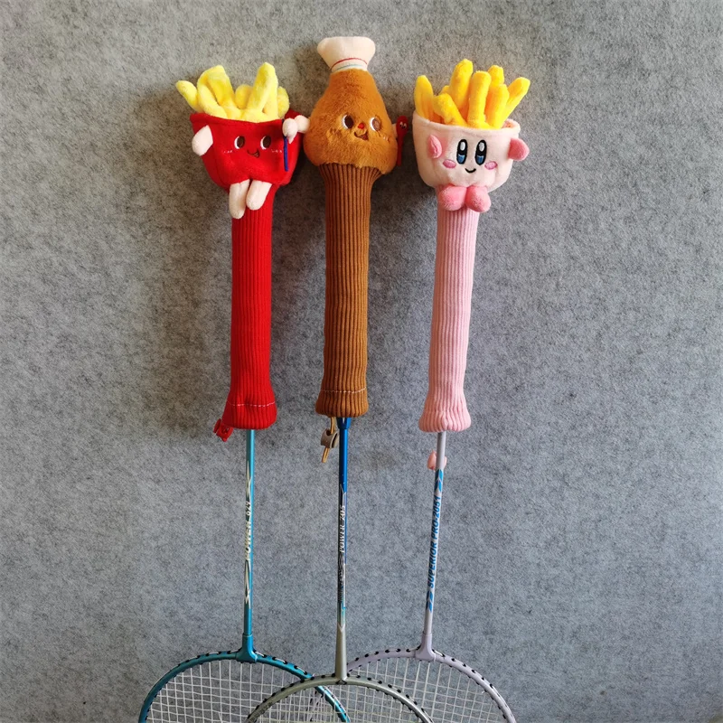 

Badminton Racket Handle Cover French Fries Chicken Leg Grip Protectors Handcraft Gift