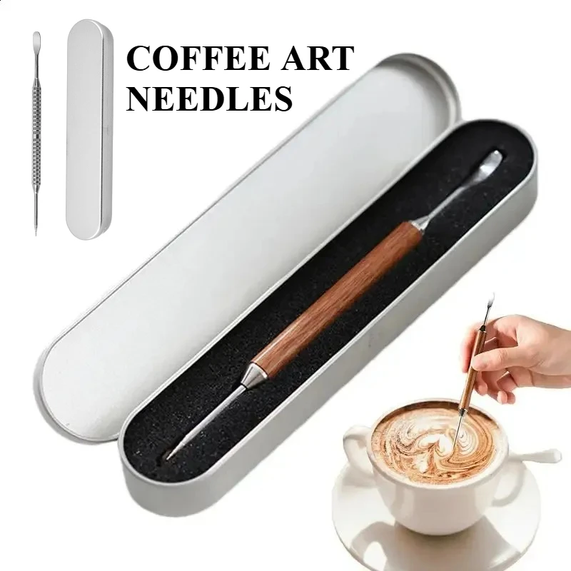 Coffee Latte Art Needle Premium Dual-Ended Stainless Steel Latte Art Pen Espresso Coffee Stirrer Coffee Bar Supplies Cafe Use