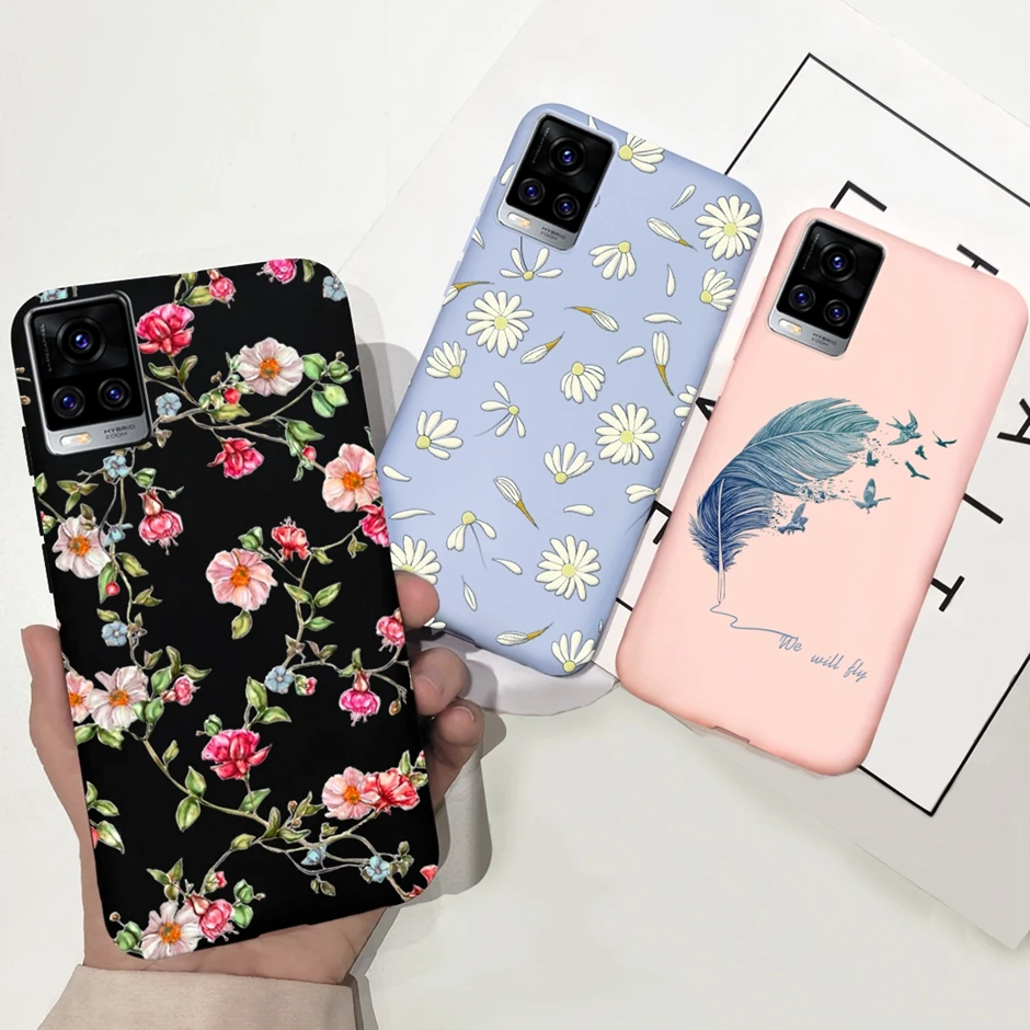 For Vivo V20 Case Luxury Candy Four Color Animal Astronaut Back Phone Cover For Vivo V 20 Protective Case