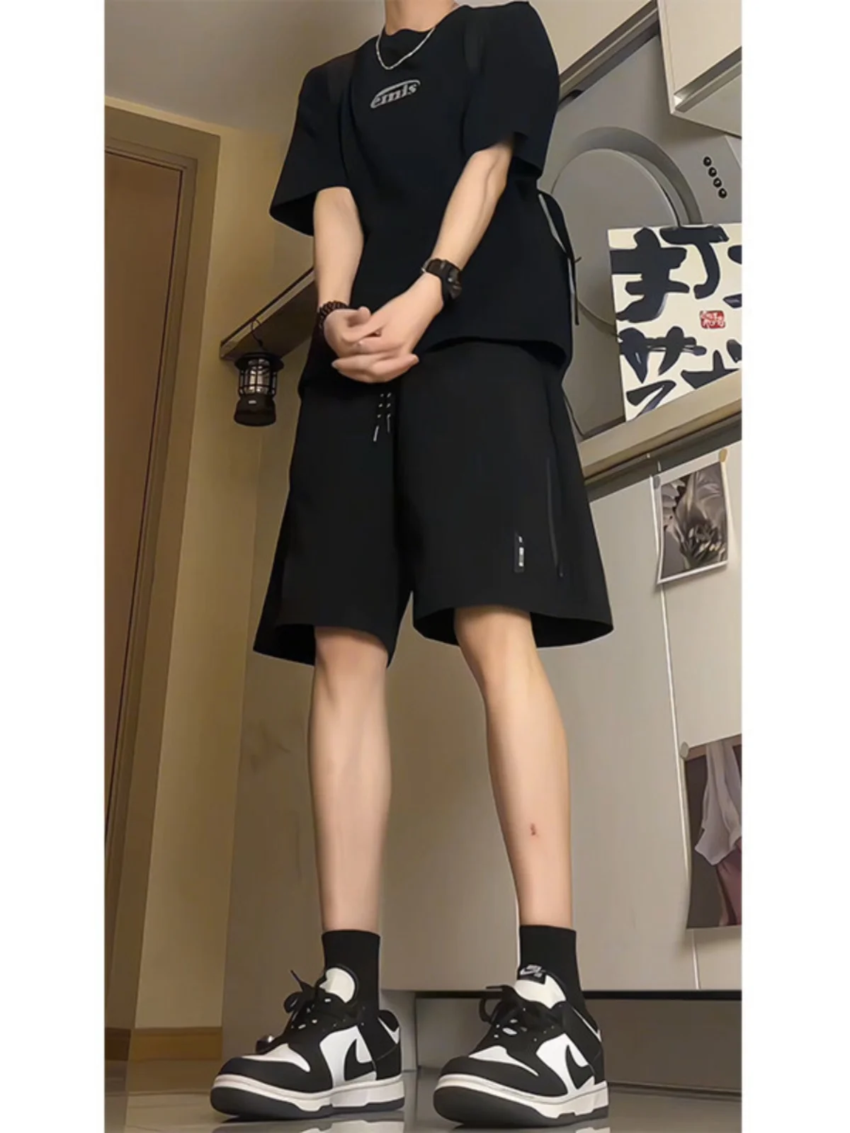 

Мужские летние шорты Bla American Sle 5-Point из ледяного шелка, быстросохнущие, для активного отдыха, функциональные рабочие брюки-карго до колен