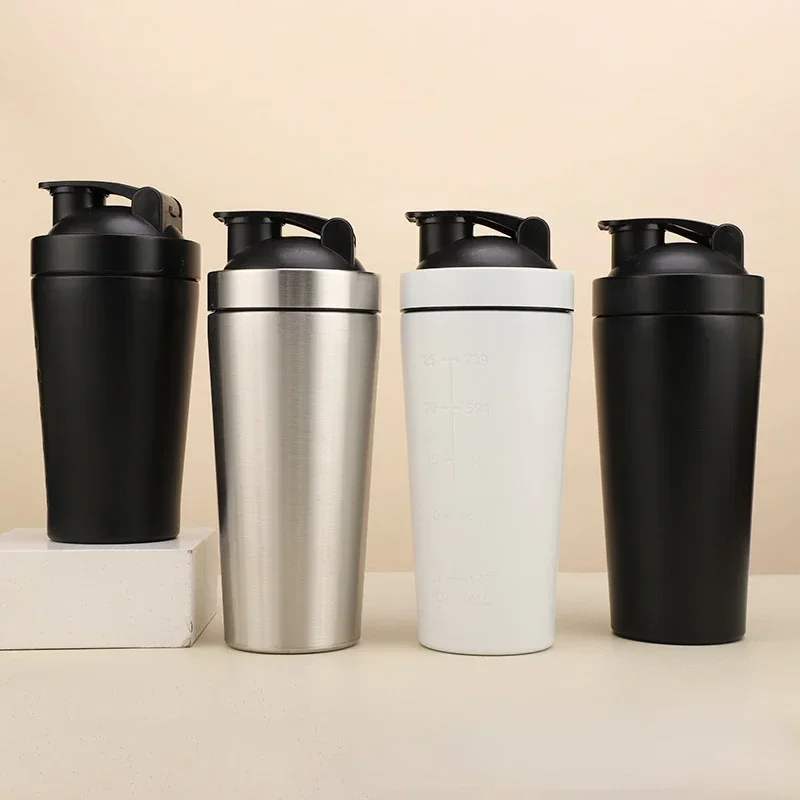 

Stainless Steel Shaker Bottle Protein Powder Shaker Fitness 500/750ml Water Bottle Cup Mixer Water Bottles Gym Sports Bottle