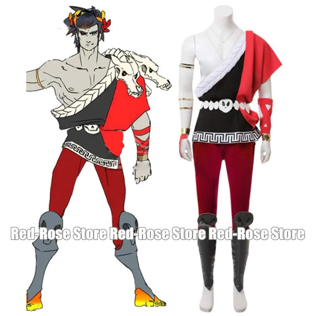 Hades Gamer Zagreus Cosplay Costume Halloween Carnival Suit for Men Adult