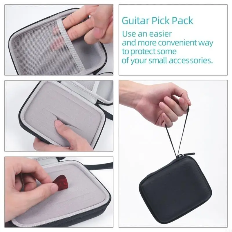 Portable Guitar Pick Holder Waterproof Pick Storage Bag Large Capacity Guitar Plectrums Cases Easy to Carry