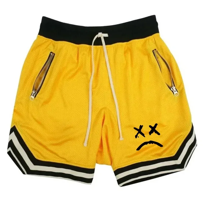 Lil Peep Cry Basketball Shorts Male Casual Sports Shorts Mesh Fitness Short Trousers Breathable Five Points Pant Running Clothes