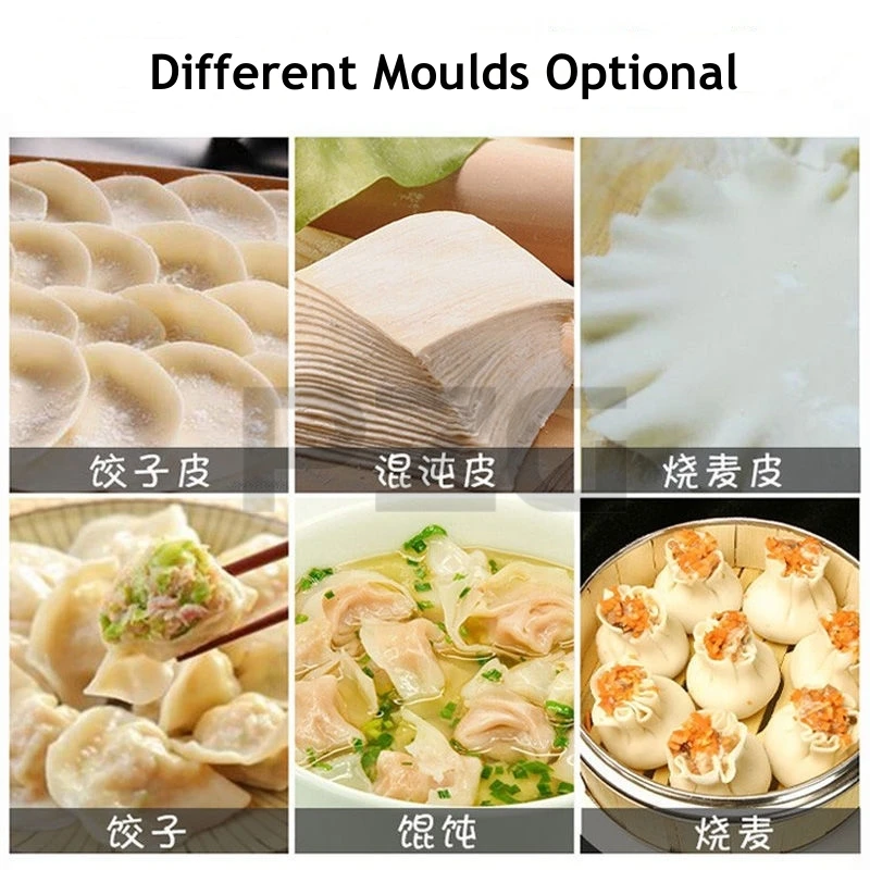 High Speed Automatic Dough Press Machine, Low Energy Pizza Sheeter for Pita Roti Tortilla & Dumpling Wrapper