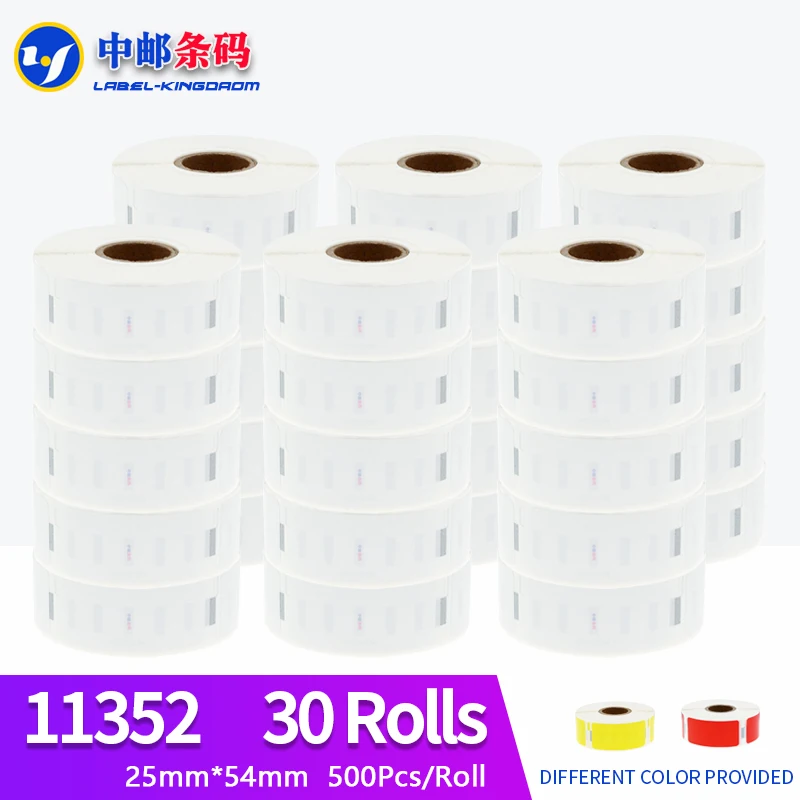 

30 Rolls Dymo Generic 11352 Label Sticker 25*54mm 500Pcs Compatible for LW450 Turbo Thermal Printer