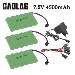 7.2v 4500mAh Ni-MH Battery SM Plug and Charger For RC Toys Cars Boats Trucks Trains Guns Robots Parts NIMH AA 7.2v Battery Pack