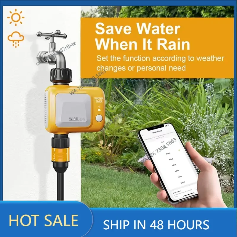 New Design Wireless App Control Smart Single Outlet WiFi Water Timer Digital Watering Irrigation Timer for Garden Use