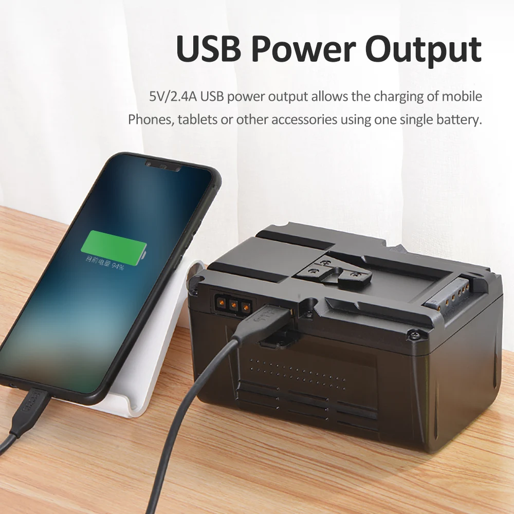 Kingma High Capacity 21000mAh BP-300W 300Wh V Mount V Lock Battery for  Camcorder Broadcast Video Camera