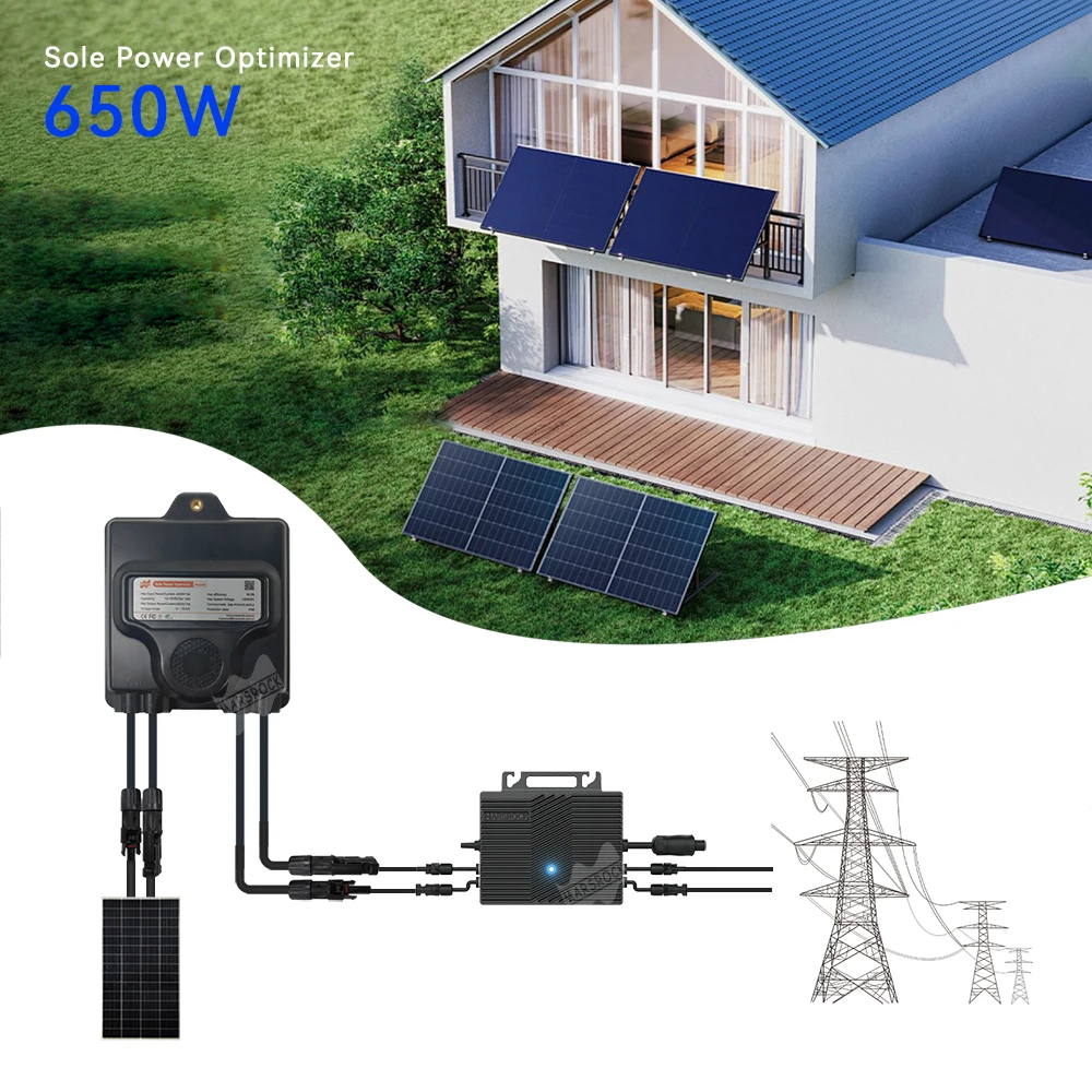 Imagem -05 - Otimizador de Energia Fotovoltaica para Monitoramento do Sistema de Painel Solar Limitação de Tensão Anti-hotspot 400w 600w 800w 1300w 1600w Entrada 13v75v Ip68