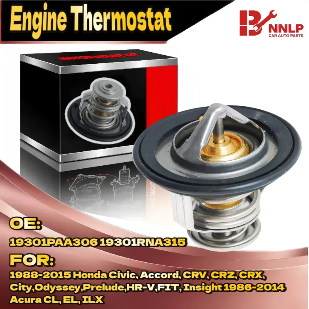 

Thermostat for 1988-2015 Honda Civic, Accord, CRV, CRZ, CRX, City,Odyssey,Prelude,HR-V,FIT, Insight 1986-2014 Acura CL, EL, ILX