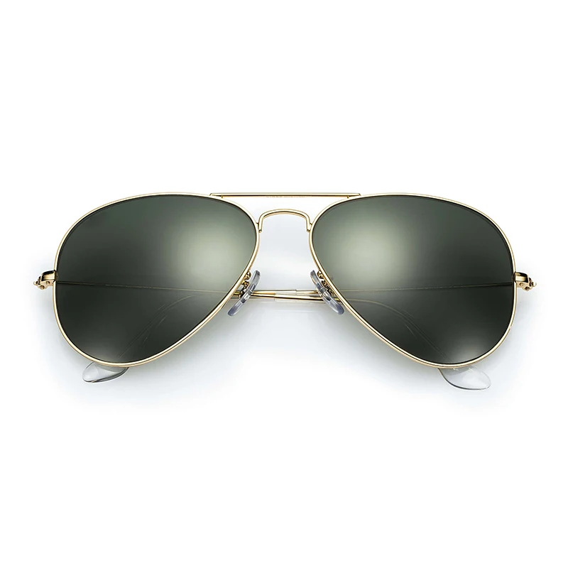 

TOP Quality G15 Glass Lens women men Sunglasses uv400 aviation brand classic mirror male oculos vintage banned man sun Glasses