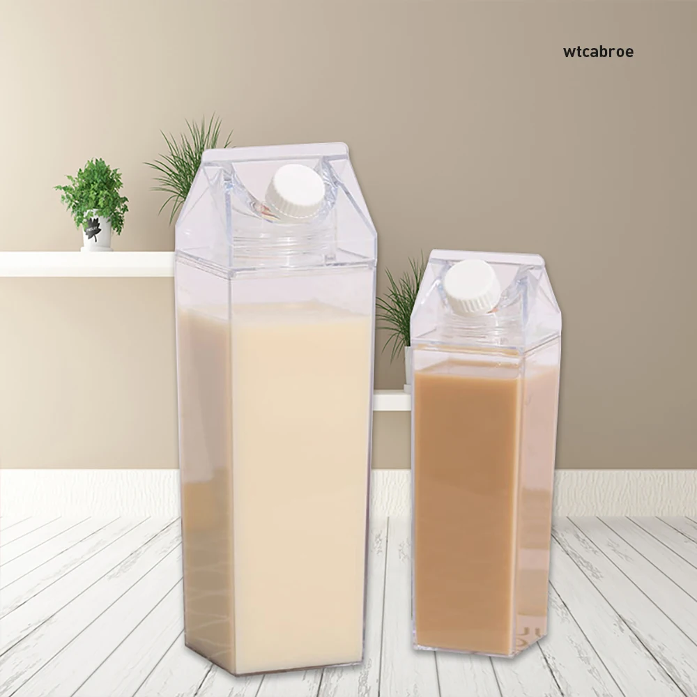 Kitchen Leakproof Creative Transparent Milk Water Bottle Drinkware Outdoor Climbing Tour Camping Children Men Milk Water Bottles