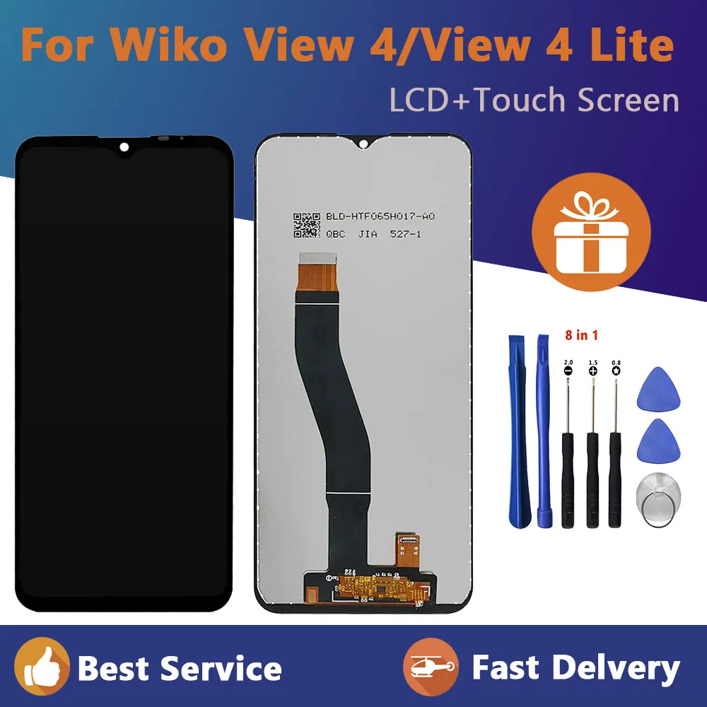 

6.52" For Original WIKO VIEW 4 W-V830 WIKO View4 / View 4 Lite W-V730 LCD Display Touch Screen Sensor Assembly Replacement